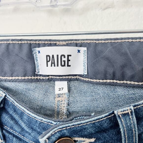 [Paige] Hoxton Ultra Skinny Mid Rise Medium Wash Stretch Woodrow Jeans Size 27 - Picture 10 of 12